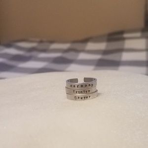 Customizable Name Ring Trio